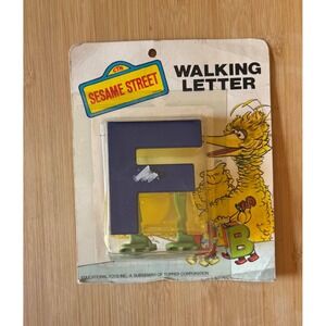 Vintage‎ 1971 NIB Sesame Street Walking Letter "F" Educational Toy Big Bird Elmo